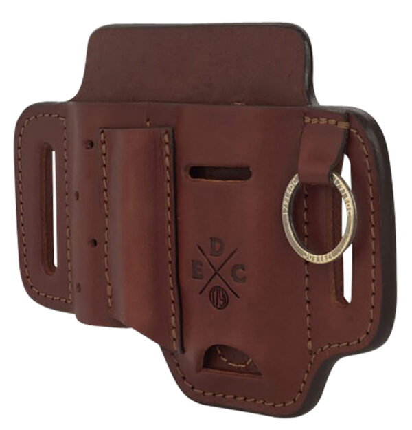 1791 Gunleather STESSFCHNA EDC Standard Easy Slide OWB Chestnut Leather Belt Slide Ambidextrous — view 1