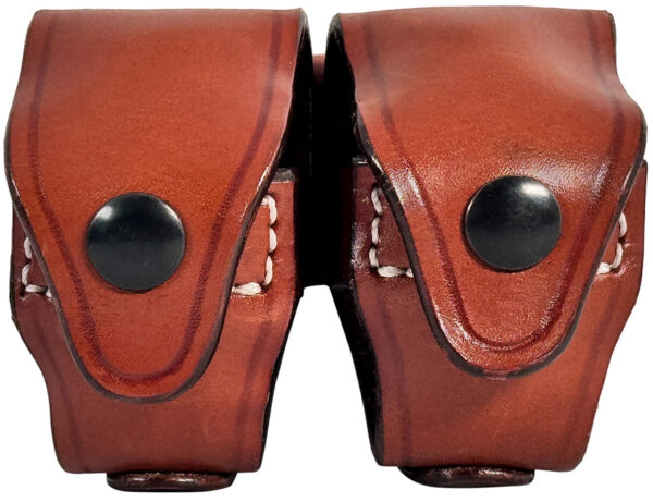 1791 Gunleather RVSLDCBRA Speed Loader Double Carrier Brown Steerhide Compatible w/ 5/6 Shots — view 1