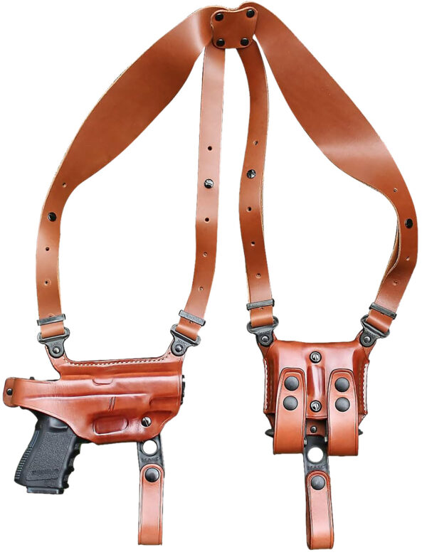 1791 Gunleather NSS2.4CBRHR  Optic Ready Shoulder Horizontal Brown Fits Sig P320 Right Hand — view 1