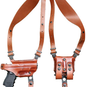 1791 Gunleather NSS1CBRHR  Optic Ready Shoulder Horizontal Brown Fits 1911 Right Hand