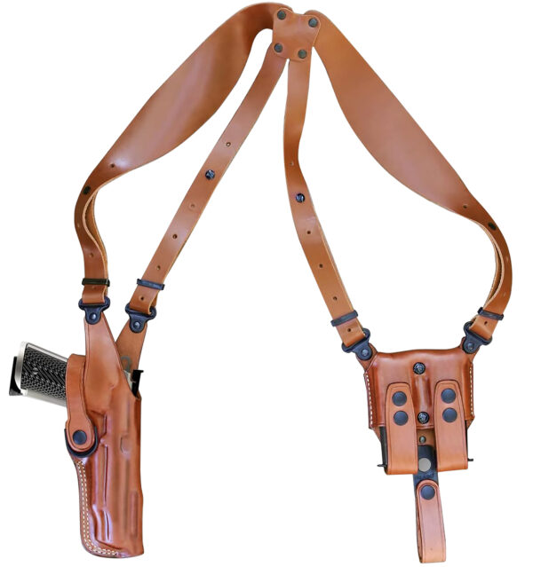 1791 Gunleather NSS2.1CBRVR  Optic Ready Shoulder Vertical Brown Fits Glock 17 Right Hand — view 1