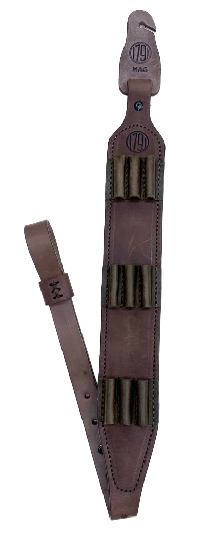 1791 Gunleather HNTASLRBRWA Hunt Ammo Sling Oiled Brown Leather 32" to 37" OAL Rifle — view 1