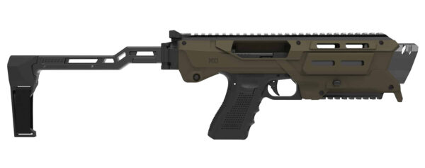 Meta Tactical Llc MX1-PS-GR MX-1 Conversion Kit Compatible w/Glock, OD Green Aluminum Frame w/M-LOK & Picatinny Rail, Black Polymer Folding Stabilizer — view 1