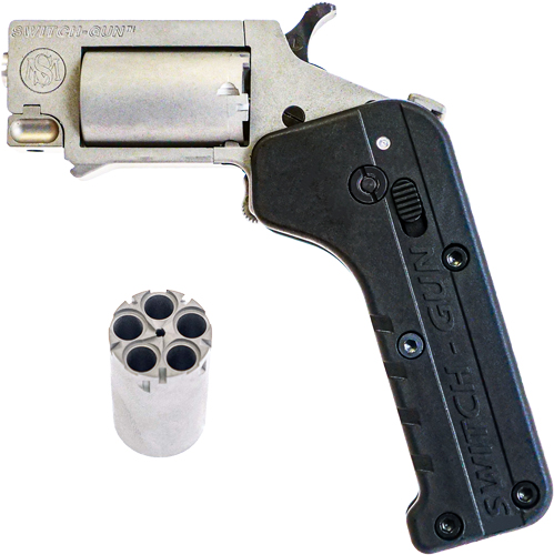 STAND MFG SWITCH GUN 22 MAG/LR - 5 SHOT STAINLESS CAN BE FOLDED — view 1