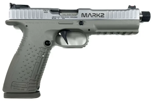AMERICAN PREC FIREARMS STRIKE ONE MARK II HGA 9MM 5.5 IN THRD BBL SILVER/SS 2/17RD MAGS — view 1