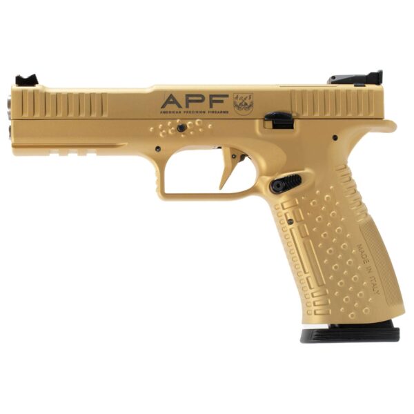 AMERICAN PREC FIREARMS STRIKE ONE ERGAL HGA 9MM 5 IN OR BBL ADJ SIGHT COMP TRIG GOLD 2/17RD MAGS — view 1