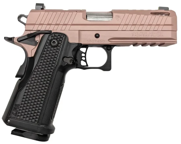 LIVE FREE ARMORY LF APOLLO 11 HGA 9MM 4.15IN BBL ROSE BLUSH 17RD COMPACT PORTED ALUM GRIP BLK — view 1