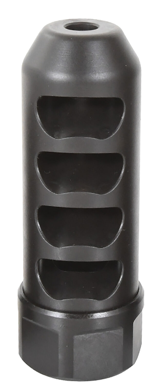American Precision Arms G2F5838N Gen 2 Fat Bastard Self Timing Brake Black Nitride Stainless Steel with 5/8"-24 tpi Threads, 3.30" OAL & 1.115" Diameter for 338 Cal Rifle — view 1