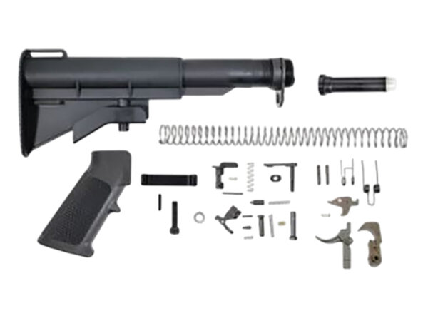 Dpms Panther Arms DP51655141530 CAR-15 Lower Build Kit AR-15 Black A2 Grip, Fiberlite Buttstock — view 1