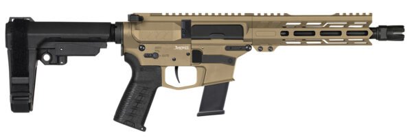 CMMG 10A570FCT Banshee MK10 10mm Auto 15+1 8" Black Nitride Threaded Barrel, M-LOK Handguards, Coyote Tan Cerakote Aluminum Picatinny Rail Receiver, Black CMMG Zeroed Grips, Glock Compatible — view 1