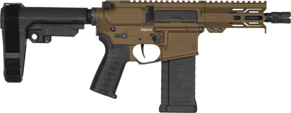 CMMG 54A3B0FMB Banshee MK4 5.7x28mm 40+1 5" Black Nitride Medium Taper Threaded Barrel, M-LOK Handguards Midnight Bronze Cerakote Aluminum, Picatinny Rail Receiver, CMMG Zeroed Grips — view 1