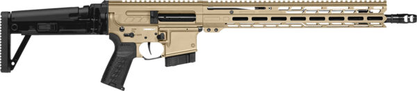CMMG 28A490FCT Dissent MK4 22 ARC 10+1 16.10" Coyote Tan Cerakote Picatinny Rail Aluminum Receiver, M-LOK Handguard, Black CMMG Dissent Side Folding Stock, Zeroed Drop-In Single Stage Trigger — view 1