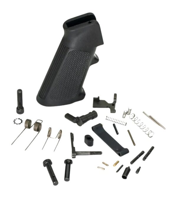 White Label Armory WLA-LOW-1014-01  Lower Parts Kit For AR Platform Curved Trigger Black — view 1
