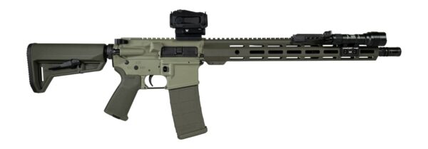 Shark Coast Tactical SCC04137GKNL Grassy Knoll Bundle 5.56 NATO 30+1 16" Black Melonite Threaded Barrel, 2-Tone Green Cerakote Aluminum Receiver w/Picatinny Rail, M-LOK Handguard, Magpul MOE SL OD Gre — view 1