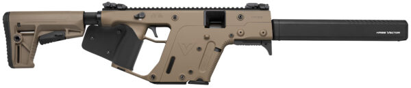 Kriss USA KV45CFD22 Vector CRB G2 45 ACP 10+1 16" Black Barrel Shroud, FDE Rec & Fixed Stock, Black California Paddle Grip, Flip Up Sights — view 1