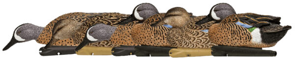 Avian X AVXAVX8080 Topflight  Blue-Winged Floating Teal Decoys Multi-Colored-6 Pack — view 1