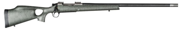 Christensen Arms CA10269315322 Summit TI  Full Size 7mm Rem Mag 3+1, 26" Natural Titanium Steel Threaded Barrel, Natural Titanium Aluminum Receiver, Green w/Black Webbing Fixed Thumbhole Stock — view 1