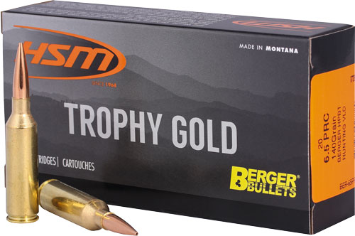 HSM TROPHY GOLD 6.5 PRC - 140GR BERGER VLD 20RD 25BX/CS — view 1