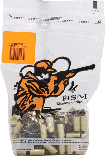 HSM BRASS 9MM ONCE FIRED - UNPRIMED 100 PACK — view 1