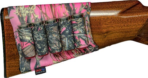 GROVTEC SHOTGUN SHELL HOLDER - FOR BUTTSTOCK TRUE TIMBER PINK — view 1