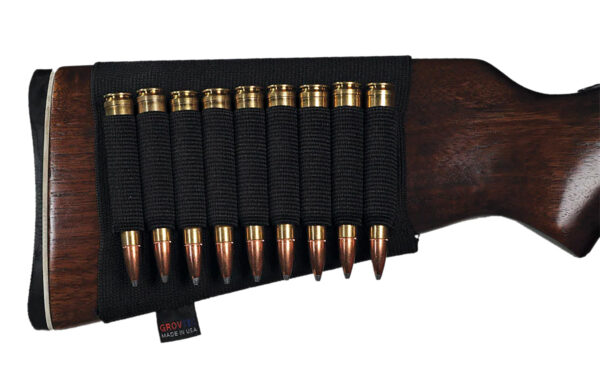 GrovTec US Inc GTAC81 Buttstock Cartridge Holder  Elastic 9rd Rifle Buttstock Mount — view 1