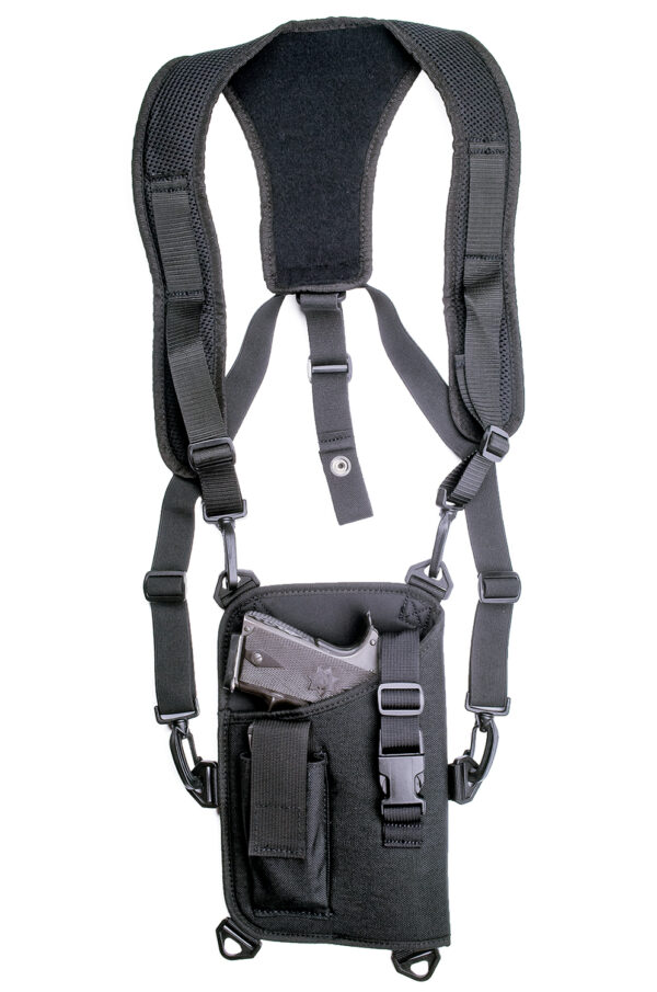 GrovTec US Inc GTHL14905R Trail Pack  Shoulder Black 1000D Nylon Harness Fits Large Semi-Auto Fits 4.50-5" Barrel Right Hand — view 1