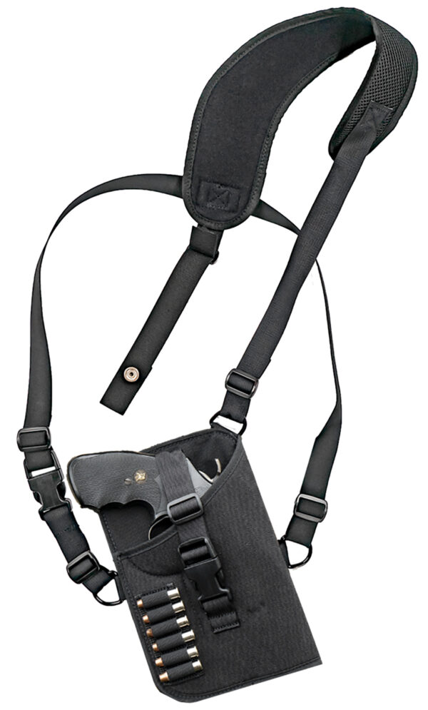 GrovTec US Inc GTHL15102R Trail Pack  Shoulder Black Nylon Harness Fits Med/Lg DA Revolver Fits 3-4" Barrel Right Hand — view 1