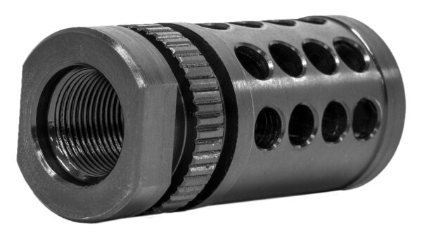 GrovTec US Inc GTHM317 G-Nite Flash Suppressor Black Nitride Steel with 1/2"-28 tpi Threads for 223 Cal — view 1