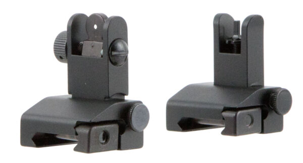 TacFire IS002 Pop Up Iron Sights/Spring Loaded  Black Anodized Flip Up for AR-Platform — view 1