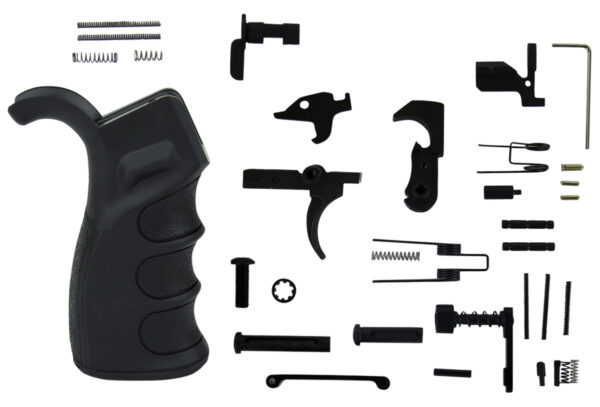 TacFire LPK02USAB Lower Parts Kit  AR-15 Black PGAR-B Grip Black — view 1