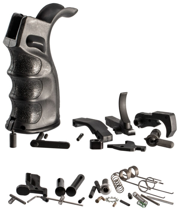 TacFire LPK02B308 AR-10 Lower Parts Kit  308 Win Black PGAR-B Pistol Grip Grip — view 1