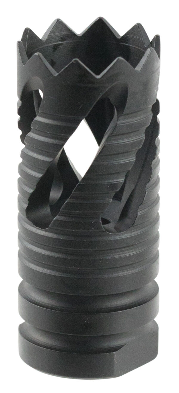 TacFire MZ1021 Thread Crown Muzzle Brake Black Oxide Steel with 1/2"-28 tpi Threads & 2.05" OAL for 5.56x45mm NATO AR-15 — view 1