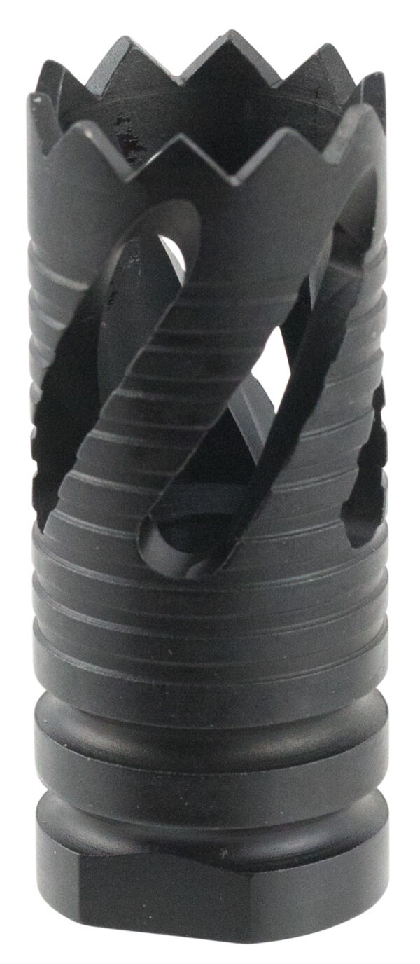 TacFire MZ10213B Thread Crown Muzzle Brake Black Oxide Steel with 5/8"-24 tpi Threads & 2.05" OAL for 308 Win AR-10 — view 1