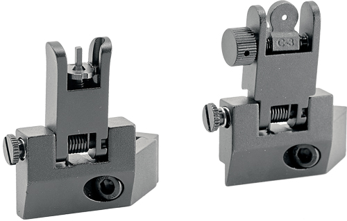 JE FLIP UP FRONT/REAR SIGHT - 45 DEGREE OFFSET ALUMINUM BLK — view 1