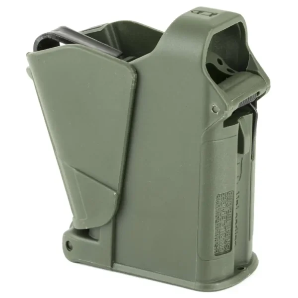 MAGLULA UNIVERSAL PISTOL LOADER/UNLOADER 9MM-45 AUTO DARK GREEN ( 6 PER CASE ) — view 1