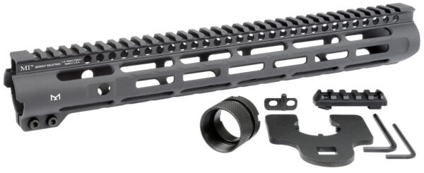 MIDWEST INDUSTRIES INC MISLH14 Slimline AR-15 6061 Aluminum Black Hard Coat Anodized 14" — view 1