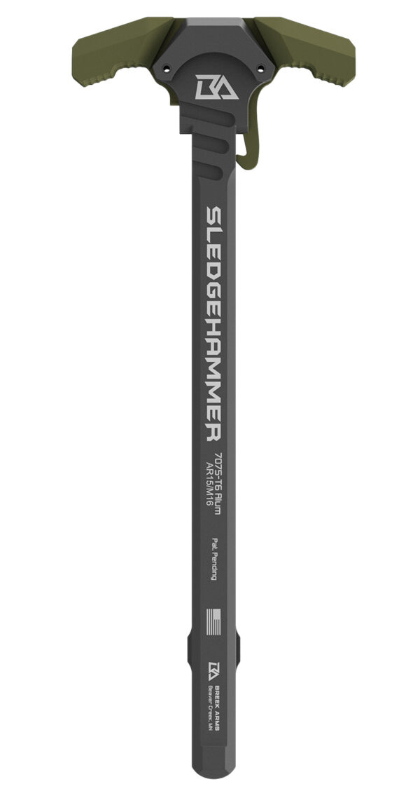 Breek Arms BRK6015RGREEN Sledgehammer Charging Handle Mil Spec AR15/M16 Rifles OD Green Aluminum — view 1