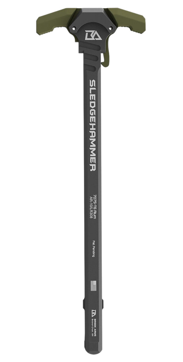 Breek Arms BRK6010RGREEN Sledgehammer Charging Handle AR-10/LR-308 OD Green Aluminum — view 1