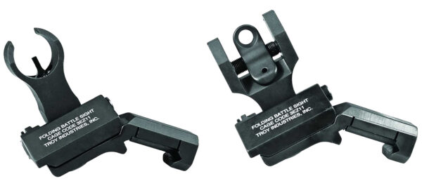 Troy Ind SSIG45SHRBT00 45 Degree BattleSight Set- HK Front & Round Rear  Black Hardcoat Anodized — view 1