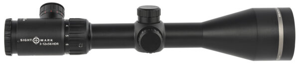 Sightmark SM13080HDR Core HX Black Hardcoat Anodized 3-12x56mm 30mm Tube Illuminated Red HDR Reticle — view 1