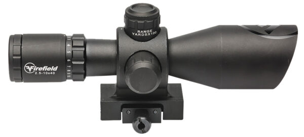 Firefield FF13064 Barrage  Matte Black 2.5-10x40mm Illuminated Red/Green Mil-Dot Reticle — view 1