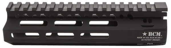 BCM MCMR7556BLK BCMGunfighter MCMR 7" M-LOK, Free-Floating Style Made of Aluminum with Black Anodized Finish for AR-Platform — view 1