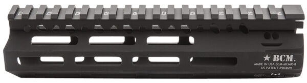 BCM MCMR8556BLK BCMGunfighter MCMR 8" M-LOK, Free-Floating Style Made of Aluminum with Black Anodized Finish for AR-Platform — view 1