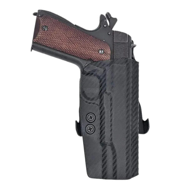 Rounded Gear CEX19115NRCFRHOWBPDL  Paddle Holster OWB Black Carbon Fiber Kydex Fits 1911 5" Right Hand — view 1