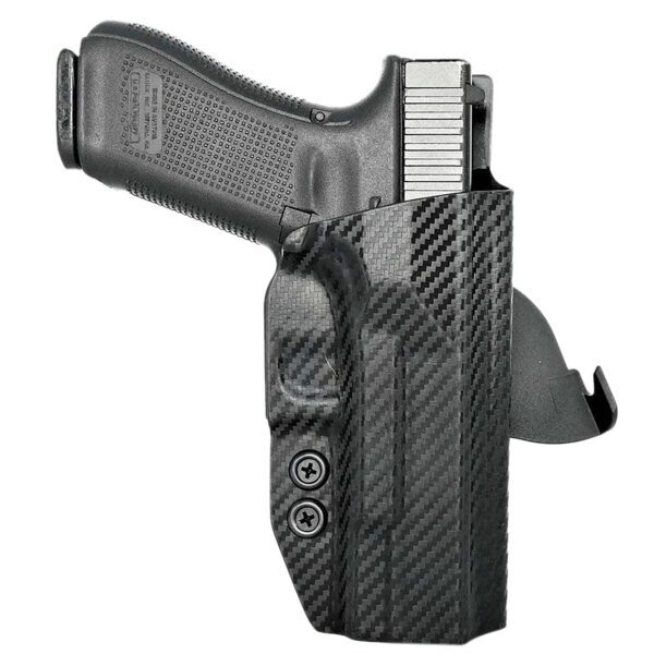 Rounded Gear GLK172231CFRHOWBPDL  Paddle Holster OWB Black Carbon Fiber Kydex Fits Glock 17 Right Hand — view 1
