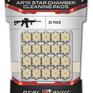 Real Avid AVAR15CP Star Chamber Cleaning Pads 223 Rem/5.56x45mm NATO Wool 20 Per Pkg