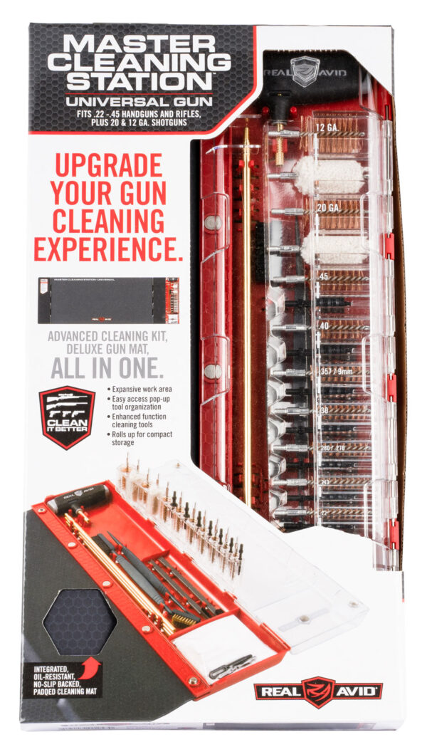 Real Avid AVMCSU Master Cleaning Station Universal Rifle/Shotgun Bronze/Nylon Bristles Black/Red — view 1
