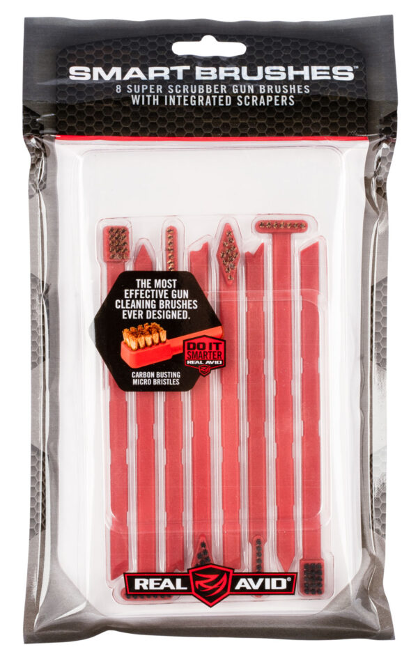 Real Avid AVSB01 Smart Brush  Multi-Caliber Universal Firearm Plastic 5.50" Long Bronze/Nylon Bristles 8 Per Pkg — view 1
