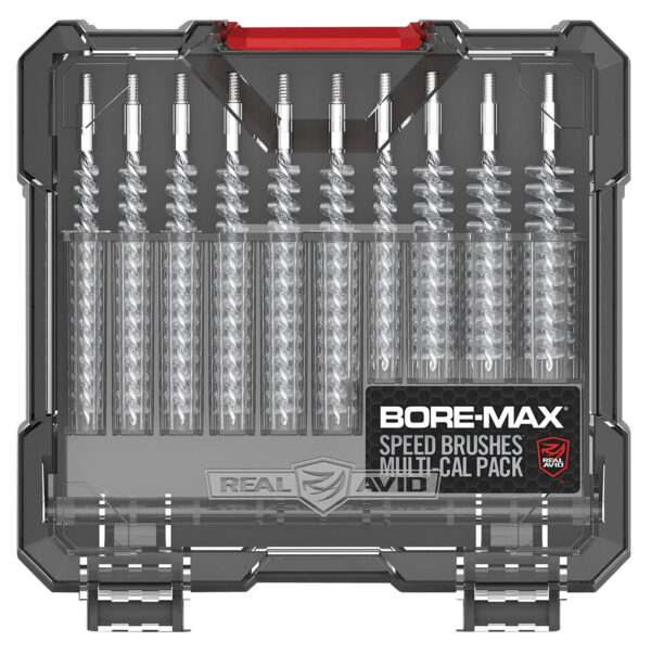 Real Avid AVBMSBS Bore-Max Speed Brush Set Multi-Caliber Nickel-Plated — view 1