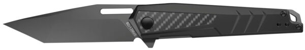 Real Avid AVRAV6 RAV-6  3.40" Folding Tanto Plain Titanium 8Cr13MoV SS Blade, Black Textured Aluminum/Carbon Fiber Handle, Clamshell Pkg — view 1